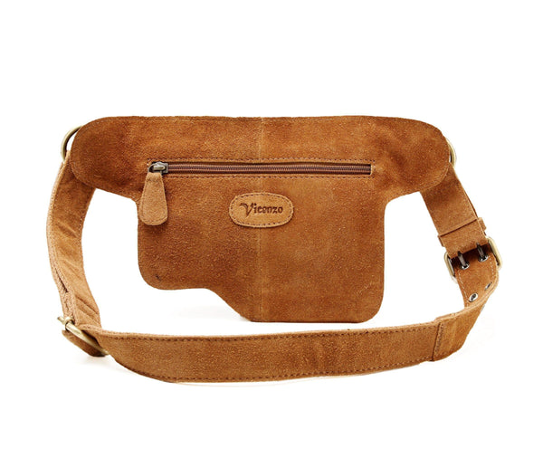 Floretta Suede Leather Waist Bag Vicenzo Leather