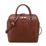 Grace Croc Embossed Leather Handbag
