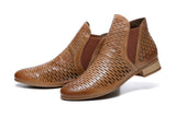 Coco Flat Heel Ankle Women Leather Boots - Brown Women Shoes - Vicenzo Leather - Designer