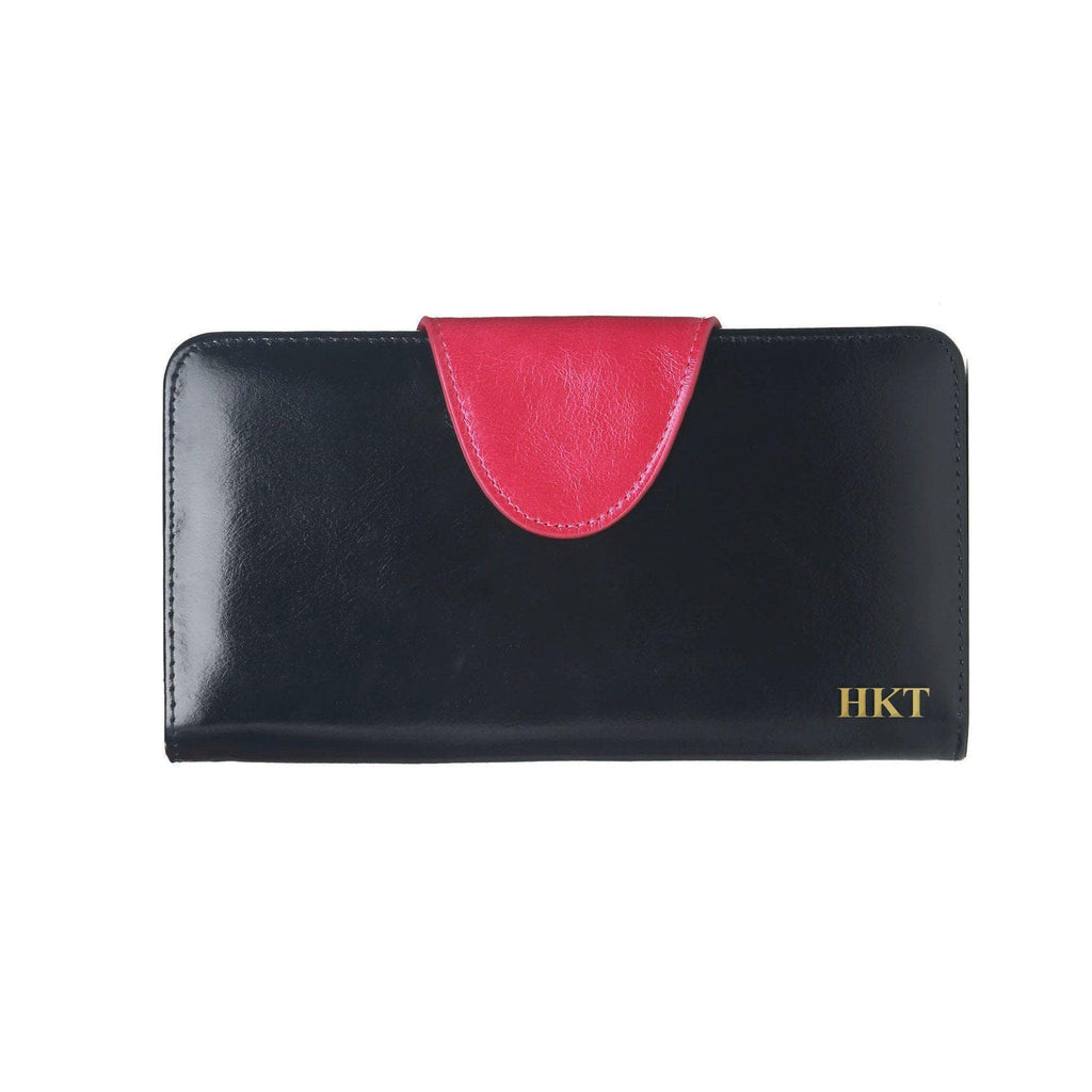 Maine Distresed Leather Coin Purse / Womens Wallet - Black Wallets - Vicenzo Leather - Designer