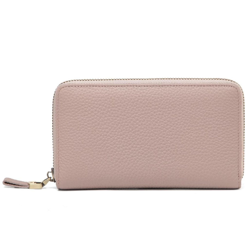 Seattle Distressed Leather Compact Wallet - PalePink– Vicenzo Leather