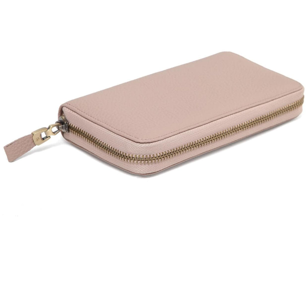 Seattle Distressed Leather Compact Wallet - PalePink– Vicenzo Leather