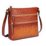 Tara Croc Embossed Leather Crossbody Bag crossbody bag - Vicenzo Leather - Designer