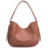 Cadence Snake Print Leather Bag-Brown Handbags - Vicenzo Leather - Designer