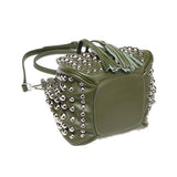 Jolyn Studded Bucket Crossbody - Green crossbody bag - Vicenzo Leather - Designer