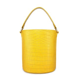 Olympia Croc Embossed Leather Cylinder Handbag Handbags - Vicenzo Leather - Designer