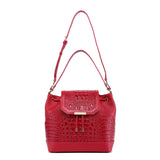 Morimi Leather  Handbag Bucket/Backpack Red