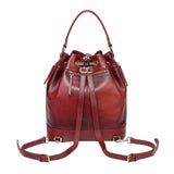 Sonia Suede Leather Bucket bag/ Backpack Backpack - Vicenzo Leather - Designer