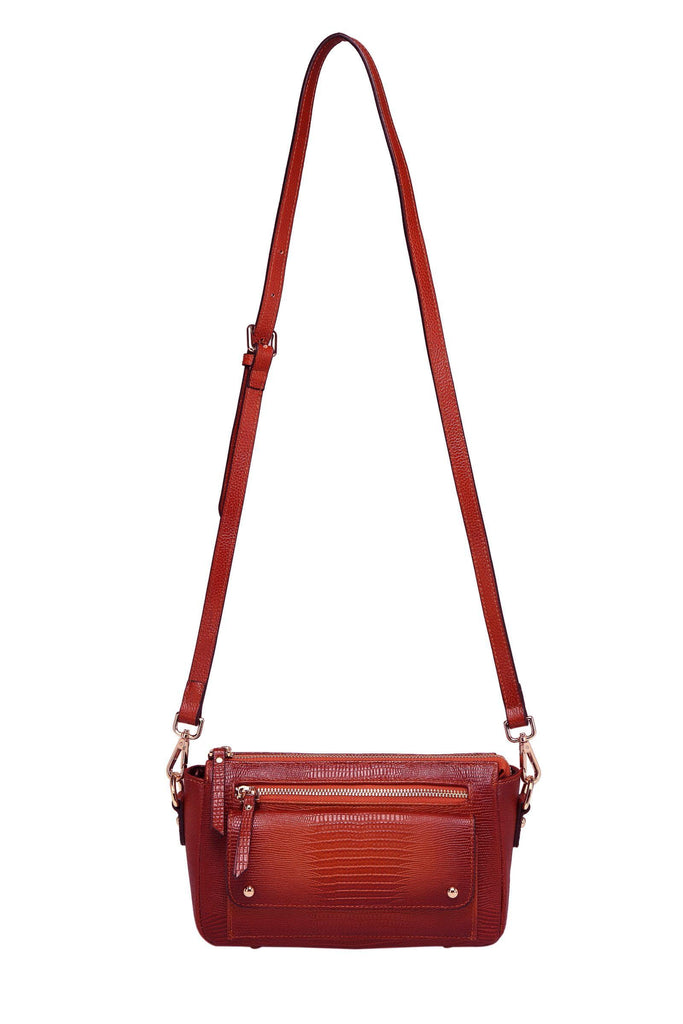 Dara Textured Leather Crossbody Bag crossbody bag - Vicenzo Leather - Designer
