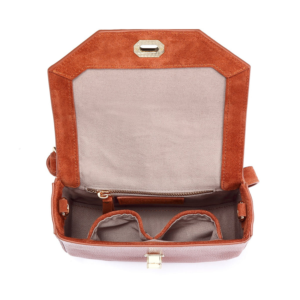 Paris Leather Waistbag/Handbag/Clutch Brown