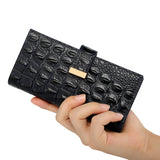 Sasha Croc Leather Wallet Wallets - Vicenzo Leather - Designer
