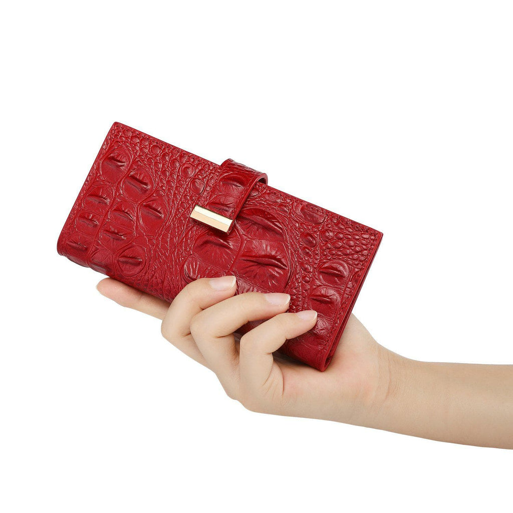 Sasha Croc Leather Wallet Wallets - Vicenzo Leather - Designer