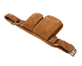 Floretta Suede Leather Waist Bag waist pack - Vicenzo Leather - Designer