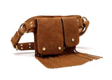 Floretta Suede Leather Fringe Waistpack waist pack - Vicenzo Leather - Designer