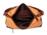 Chiara Waxed Canvas Leather Shoulder Handbag Handbags - Vicenzo Leather - Designer