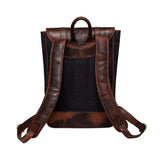 Gianna Waxed Canvas Leather Backpack Tech Accessories - Vicenzo Leather - Designer