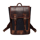 Gianna Waxed Canvas Leather Backpack Tech Accessories - Vicenzo Leather - Designer