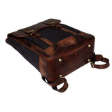 Gianna Waxed Canvas Leather Backpack Tech Accessories - Vicenzo Leather - Designer