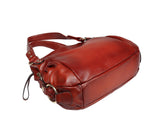 Irene Leather Shoulder Handbag - Brown Handbags - Vicenzo Leather - Designer