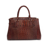 Olivia Croc Embossed Leather handbag Handbags - Vicenzo Leather - Designer