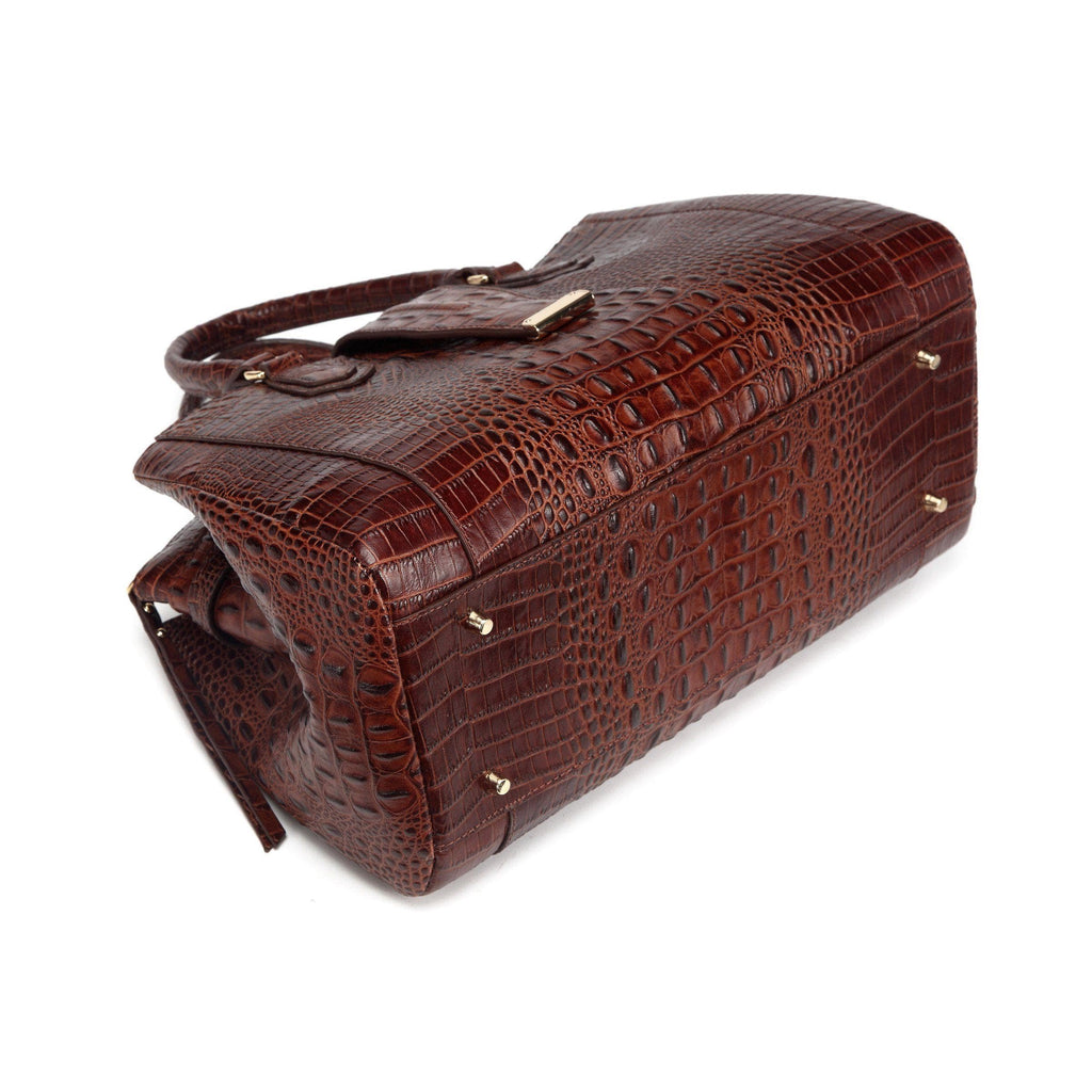 Olivia Croc Embossed Leather handbag Handbags - Vicenzo Leather - Designer