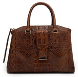 Octavia Croc Embossed Leather handbag Handbags - Vicenzo Leather - Designer