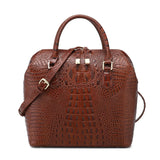 Grace Croc Embossed Leather Handbag Handbags - Vicenzo Leather - Designer