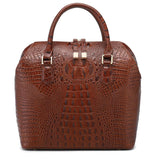 Grace Croc Embossed Leather Handbag Handbags - Vicenzo Leather - Designer