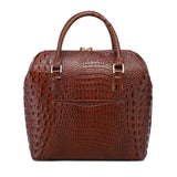 Grace Croc Embossed Leather Handbag Handbags - Vicenzo Leather - Designer