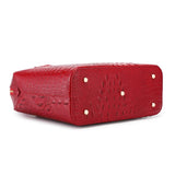 Grace Croc Embossed Leather Handbag Handbags - Vicenzo Leather - Designer