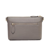 Lena  Leather Crossbody Bag - Grey crossbody bag - Vicenzo Leather - Designer