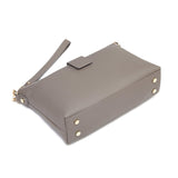 Lena  Leather Crossbody Bag - Grey crossbody bag - Vicenzo Leather - Designer