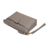 Lena  Leather Crossbody Bag - Grey crossbody bag - Vicenzo Leather - Designer