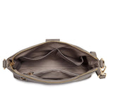 Lena  Leather Crossbody Bag - Grey crossbody bag - Vicenzo Leather - Designer