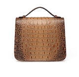 Inaya Croc Embossed Leather Crossbody Bag crossbody bag - Vicenzo Leather - Designer