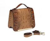 Inaya Croc Embossed Leather Crossbody Bag crossbody bag - Vicenzo Leather - Designer