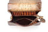 Inaya Croc Embossed Leather Crossbody Bag crossbody bag - Vicenzo Leather - Designer