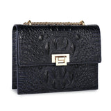 Tauren Croc Embossed Leather Crossbody Bag crossbody bag - Vicenzo Leather - Designer