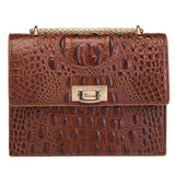 Tauren Croc Embossed Leather Crossbody Bag crossbody bag - Vicenzo Leather - Designer