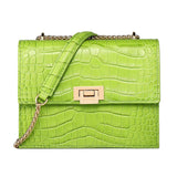 Tauren Croc Embossed Leather Crossbody Bag