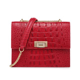 Tauren Croc Embossed Leather Crossbody Bag crossbody bag - Vicenzo Leather - Designer