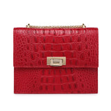 Tauren Croc Embossed Leather Crossbody Bag crossbody bag - Vicenzo Leather - Designer