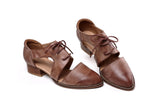 Olga Oxford Chunky Heel Leather Women Shoes Women Shoes - Vicenzo Leather - Designer