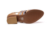 Clara Flat Heel Leather Sandals Women Shoes - Vicenzo Leather - Designer