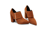 Tonia Suede Leather Bootie Women Shoes - Vicenzo Leather - Designer