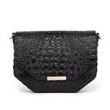 Faye Embossed Leather Handbag/ Crossbody bag: Black