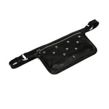 Arlette Studded Leather Waist Bag / Belt Bag - Black waist pack - Vicenzo Leather - Designer