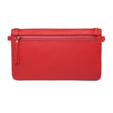 Francesca Leather Foldover Clutch /Crossbody - Red Handbags - Vicenzo Leather - Designer