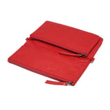 Francesca Leather Foldover Clutch /Crossbody - Red Handbags - Vicenzo Leather - Designer