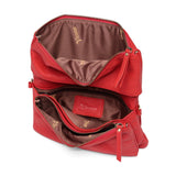 Francesca Leather Foldover Clutch /Crossbody - Red Handbags - Vicenzo Leather - Designer